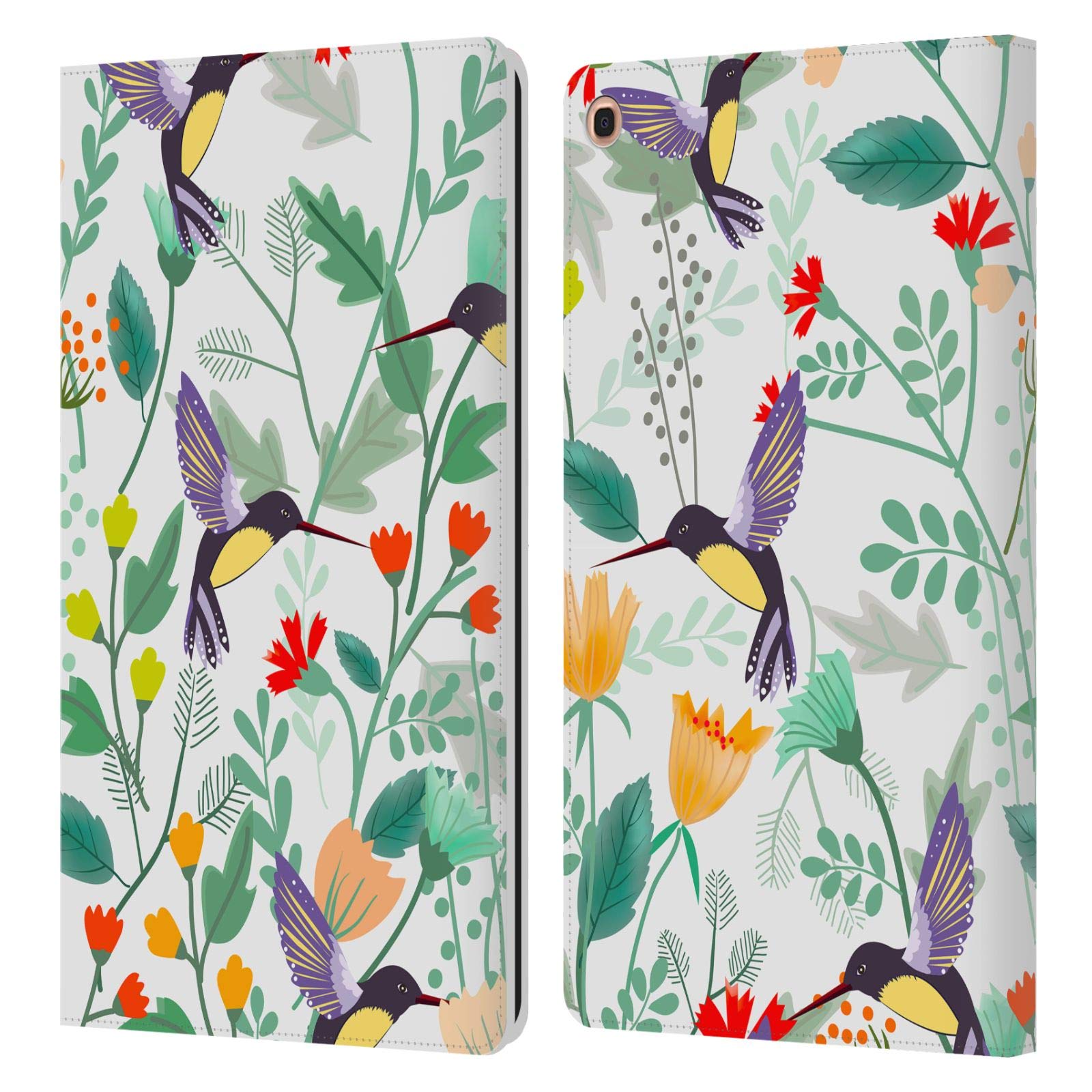 Head Case Designs Haroulita Hummingbirds Birds & Flowers Leather Book Wallet Case for Samsung Galaxy Tab A 10.1 2019 – Perfect for Work, Travel, and Daily Use