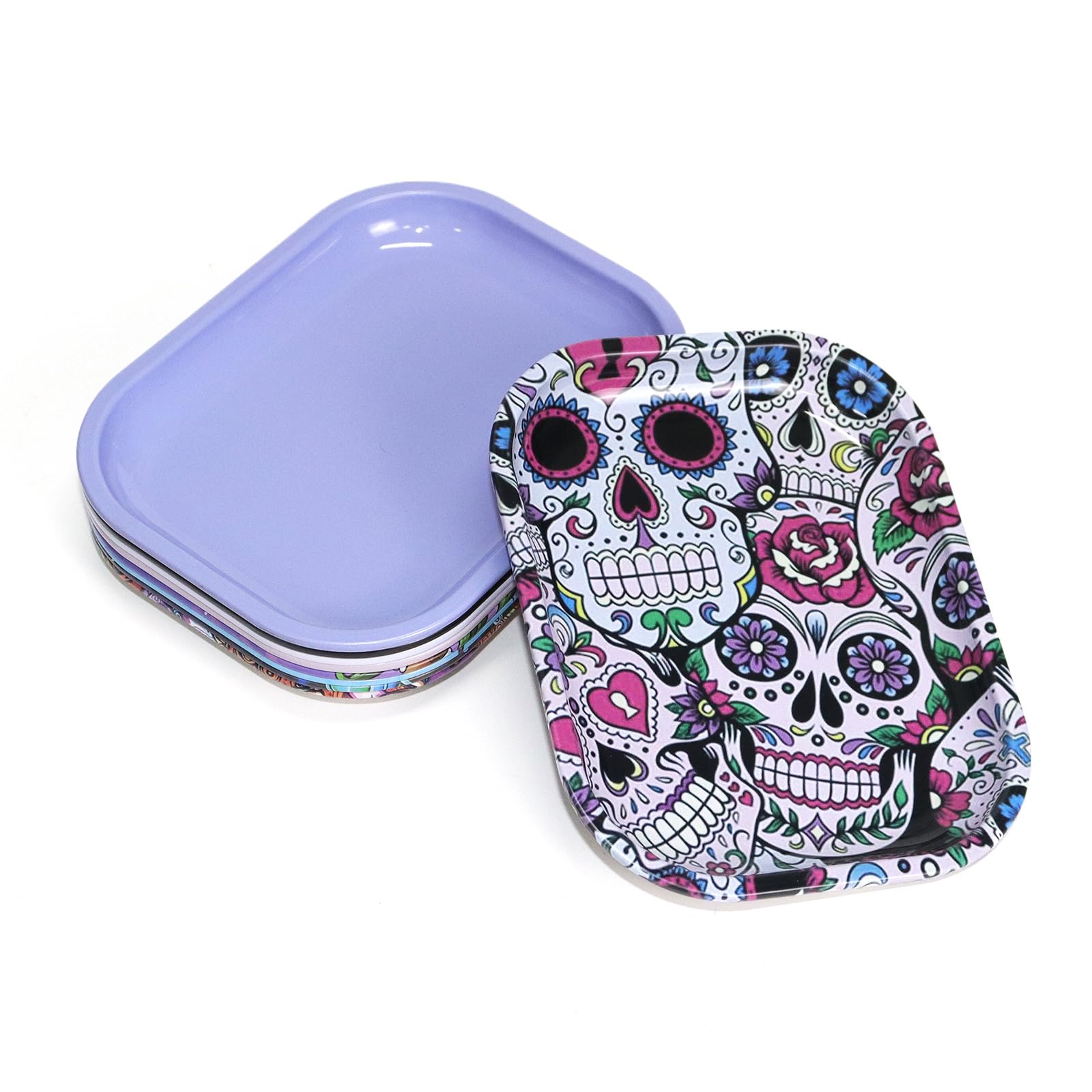 Premium Metal Rolling Tray with Skull Design - 7