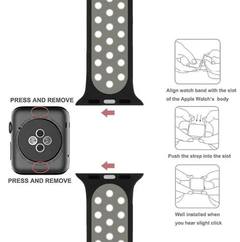 Premium Silicone Active Sport Bands - Durable & Comfortable Fitness Tracker Bands for Running, Gym & Outdoor Workouts - Perfect for Apple Watch, Fitbit & Garmin Trackers
