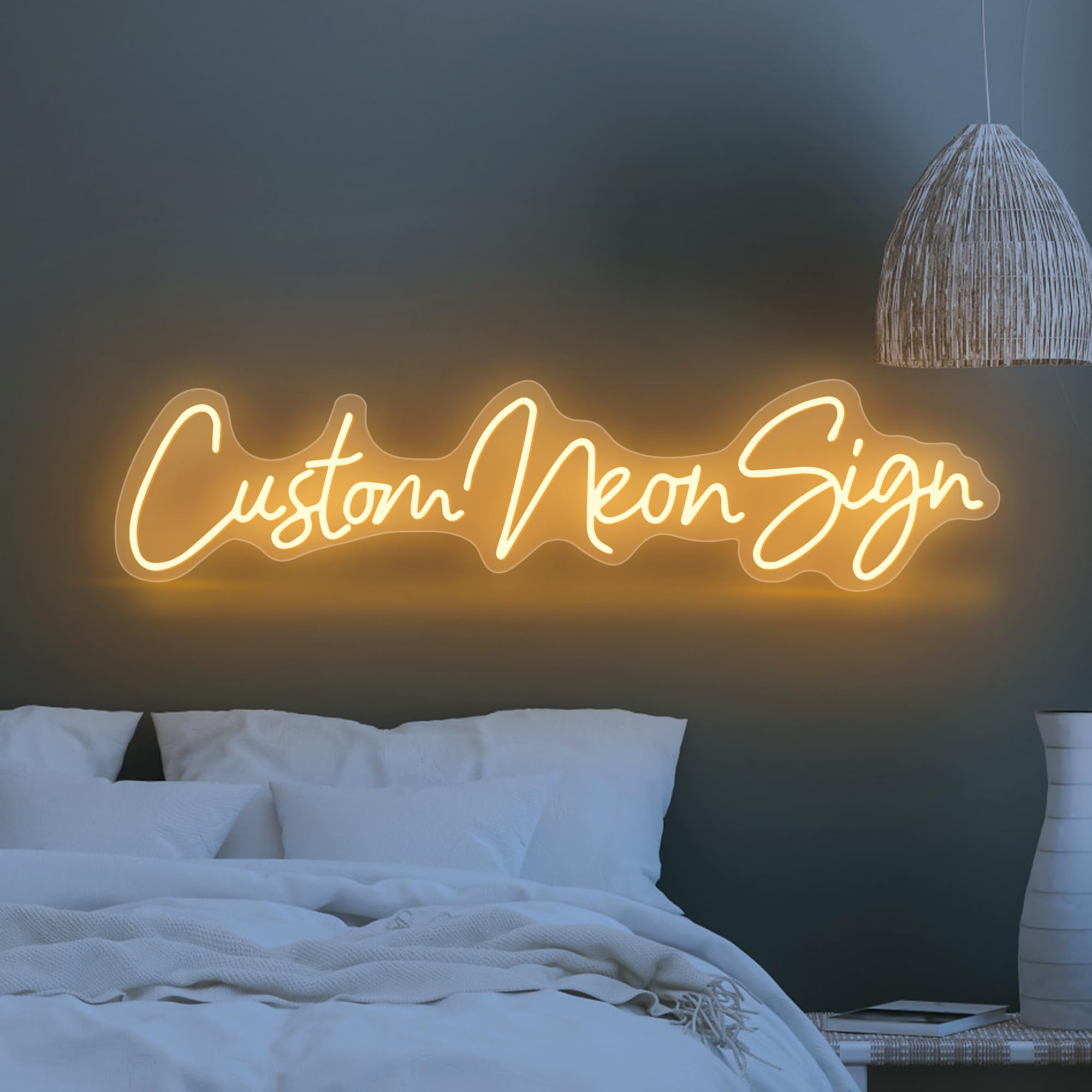 Custom LED Neon Signs - Personalized Large Wall Decor for Bedroom, Wedding, Birthday Party & Bar | Shop Logo Neon Lights for Home, Business & Event Decorations | Perfect for Gifts, Room Aesthetics & Brand Promotion