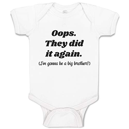Custom Baby Bodysuit - 'They Did It Again' & 'Gonna Be Big Brother' Pregnancy Announcement Onesies | Cute Sibling Reveal Gift for Newborns & Toddlers | Perfect for Gender Reveal Parties & Baby Showers