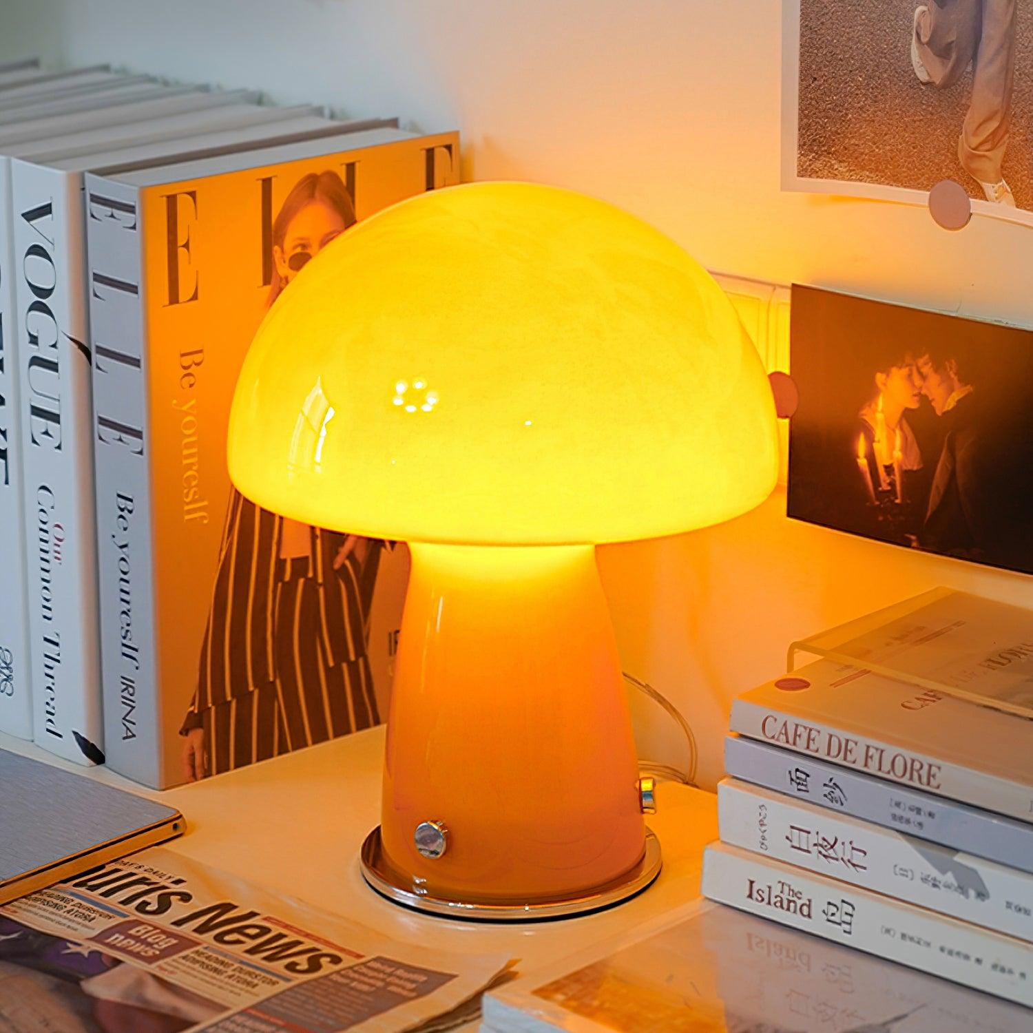 Nala Mushroom Table Lamp - Cute Night Light for Bedroom, Nursery, Kids Room - Warm White LED Mood Lighting for Cozy Home Decor