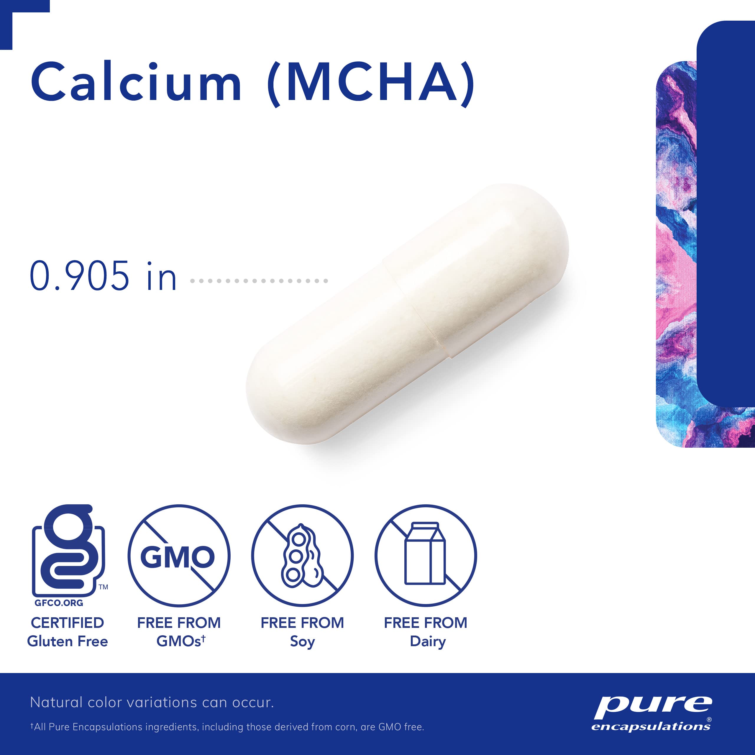 Pure Encapsulations Calcium MCHA 180 Capsules - Hypoallergenic Bone Support Supplement for Adults | Supports Strong Bones & Joint Health | Ideal for Daily Wellness & Active Lifestyles