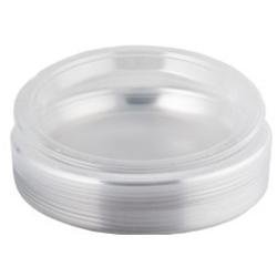 Plastico 6 Inch Clear Plastic Plates - 40 Count Disposable Dinner Plates for Parties, Picnics & Events