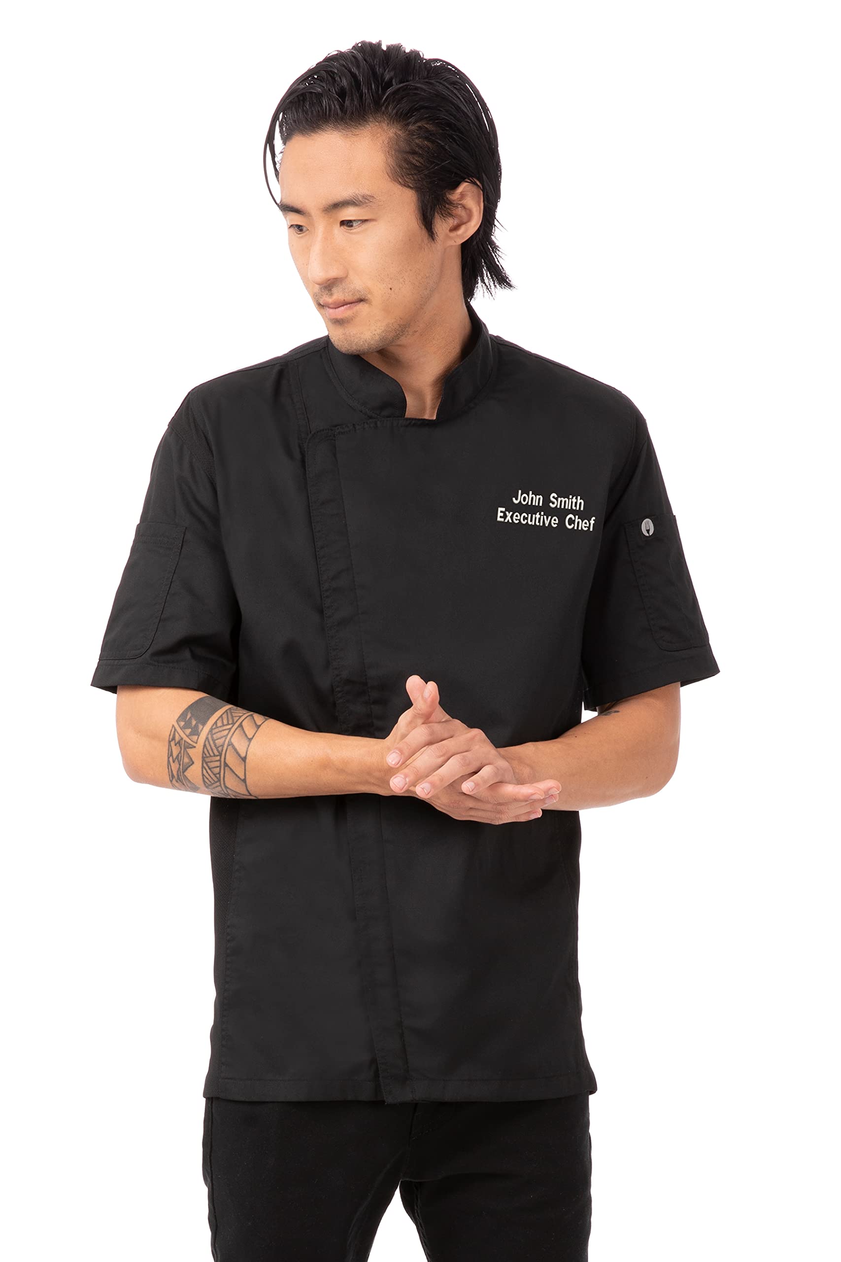 Chef Works Custom Personalized Men's Springfield Chef Coat - Professional Kitchen Apparel for Cooking, Baking & Culinary Arts