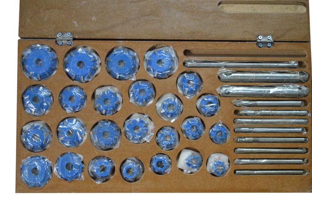 Valve Seat Cutter Set - 37pc Carbide Tipped for Chrysler & GMC Big Block Heads - Professional Engine Repair Tool Kit for Automotive Mechanics & DIY Enthusiasts