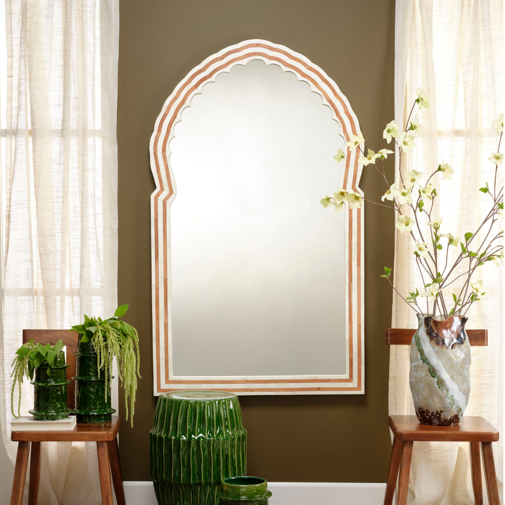 Bardot Mirror - Elegant Wall Mirror for Home Decor, Living Room, Bedroom & Bathroom | Stylish & Functional for Vanity, Entryway & Dressing Area