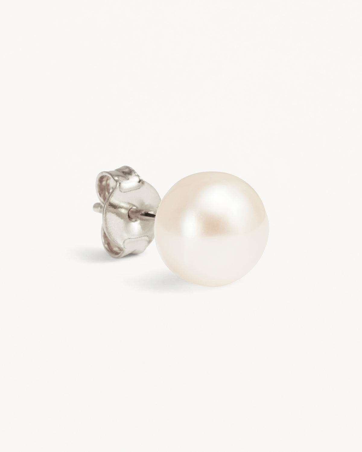 8mm Sterling Silver Floating Pearl Stud Earrings - Elegant & Lightweight for Everyday Wear, Parties & Special Occasions