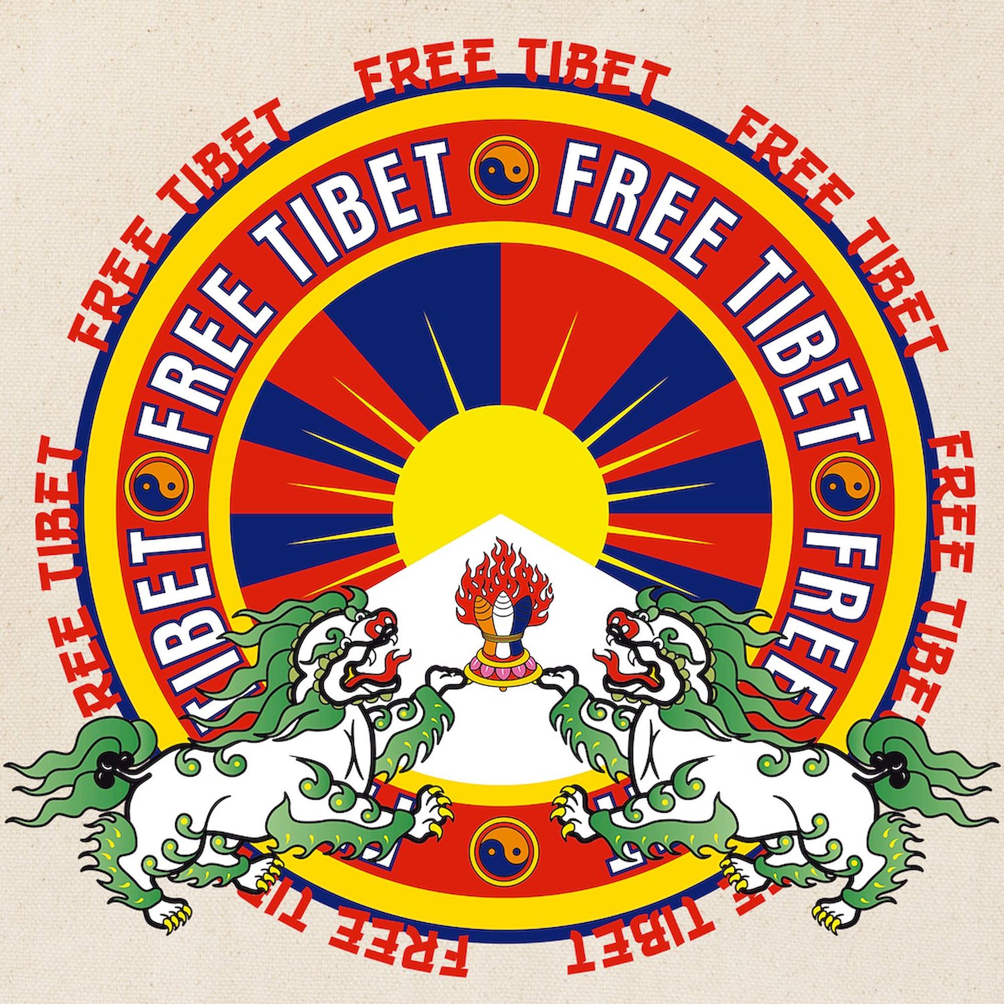 Free Tibet Snow Lions Tote Bag - Eco-Friendly Natural Canvas Reusable Shopping Bag for Groceries, Beach & Daily Use | CafePress