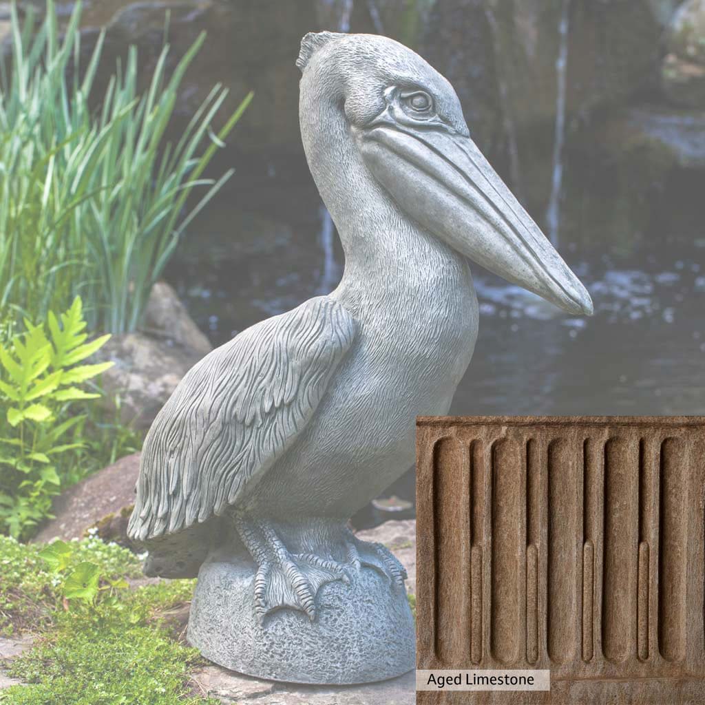 Campania International Pelican Statue - Elegant Outdoor Garden Decor for Patio, Poolside & Coastal Home Decor