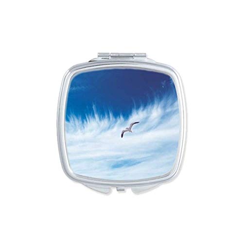 DIYthinker Clouds Bird Blue Sky Art Deco Fashion Mirror - Portable Compact Pocket Makeup Mirror with Double Sided Glass - Perfect for Travel, Home Vanity & Gift Giving