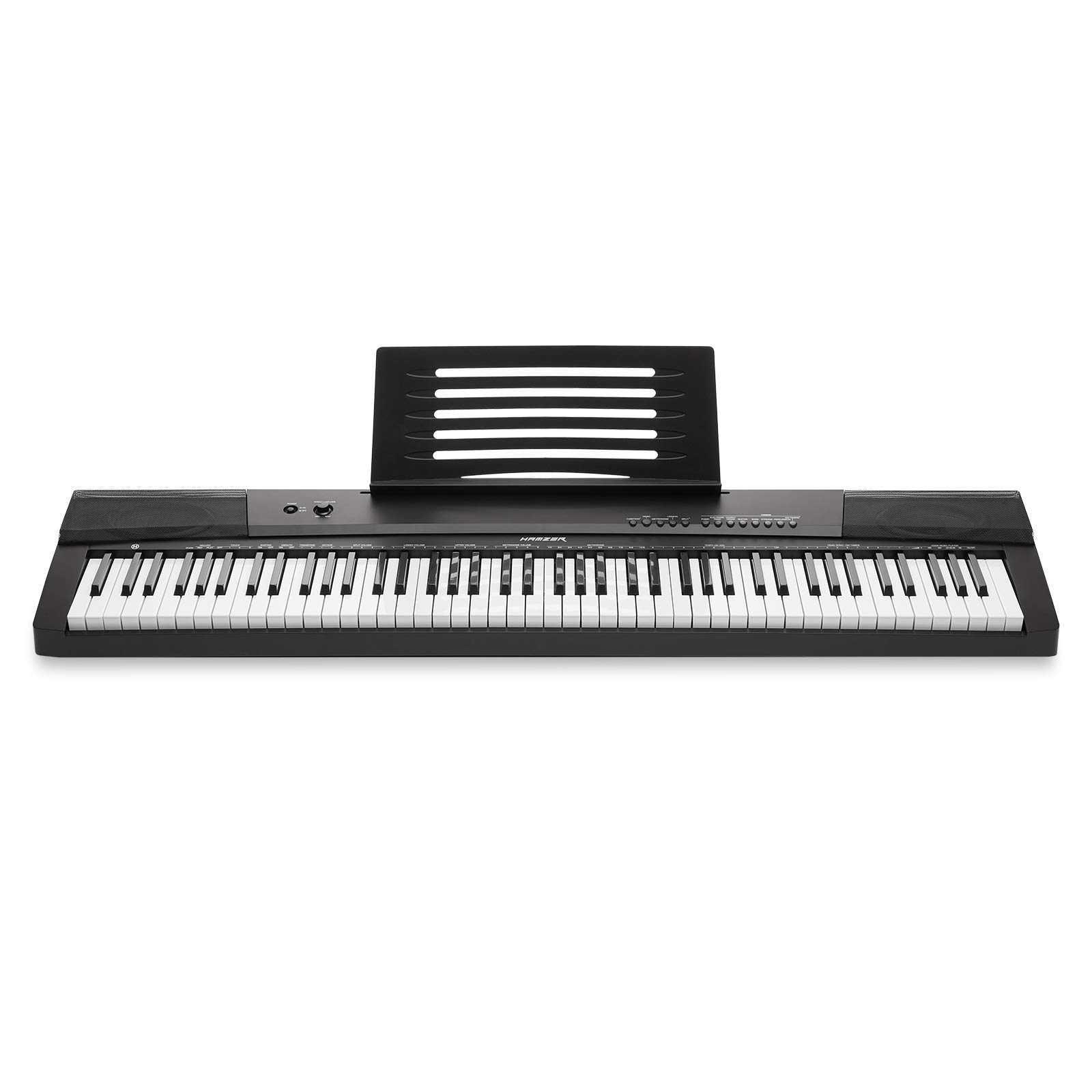 Hamzer 88-Key Digital Piano Keyboard with Semi-Weighted Keys, Built-In Speakers & Sustain Pedal - Full-Size Portable Electronic Keyboard for Beginners, Home Practice & Live Performances