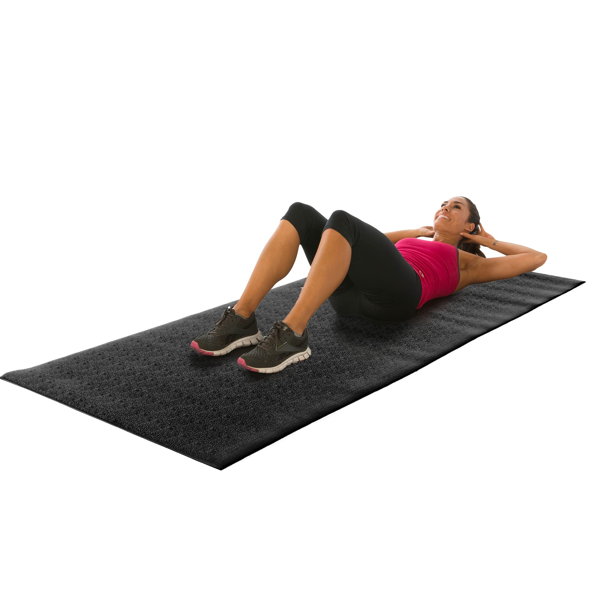 FITNESS REALITY Water-Resistant Exercise Mat - Non-Slip Floor Protection & Noise Reduction Gym Mat for Home Workouts, Yoga, and Fitness Training