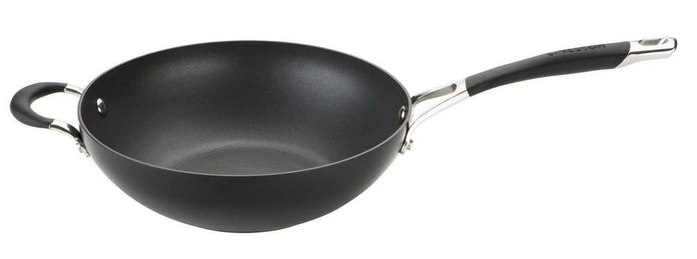 Circulon Momentum Hard Anodised Nonstick Wok Pan - 26cm Induction Compatible Stir Fry Pan for Asian Cooking - Perfect for Stir-Frying, Sautéing & Deep Frying