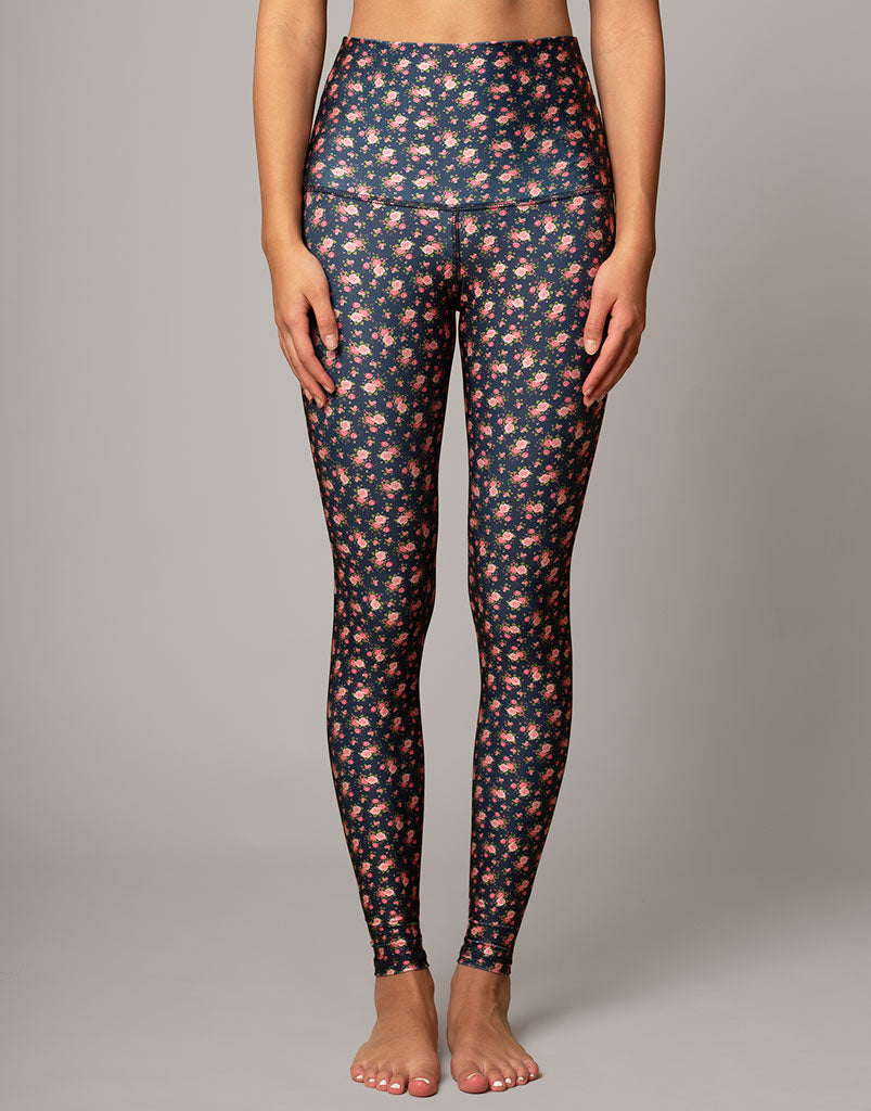 Hadley Roses Legging - High Waist Yoga Pants for Women, Soft Stretchy Workout Leggings with Pockets | Perfect for Gym, Running, Lounge & Everyday Wear