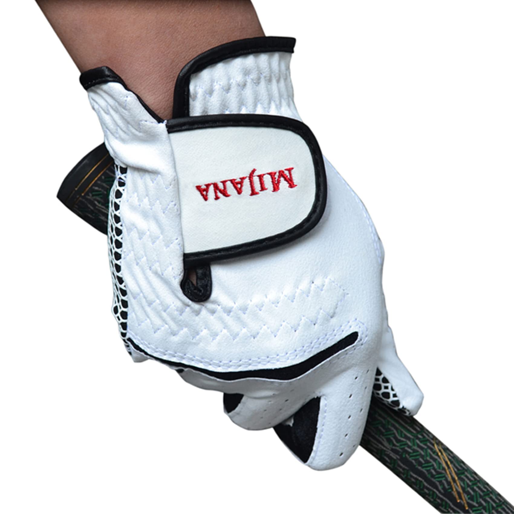 MJ Men's Right Hand Golf Glove - Breathable White Microfiber Soft & Durable Golf Gloves for Right-Handed Players - Perfect for Driving Range, Course Play & Professional Tournaments