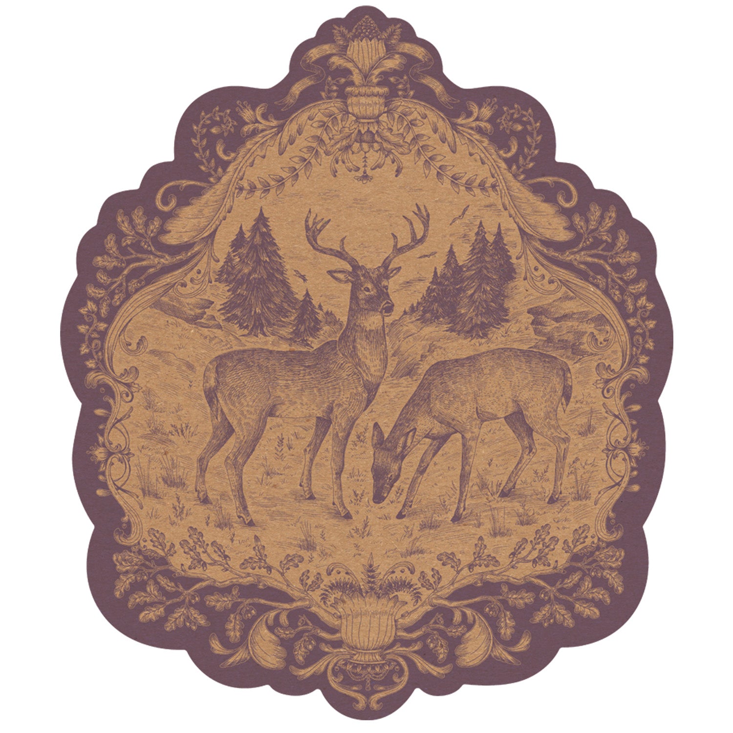 Premium Die-Cut Fable Fauna Placemats - Eco-Friendly Table Mats for Dining, Kitchen & Party Decor - Animal-Themed Place Settings for Home, Restaurant & Events