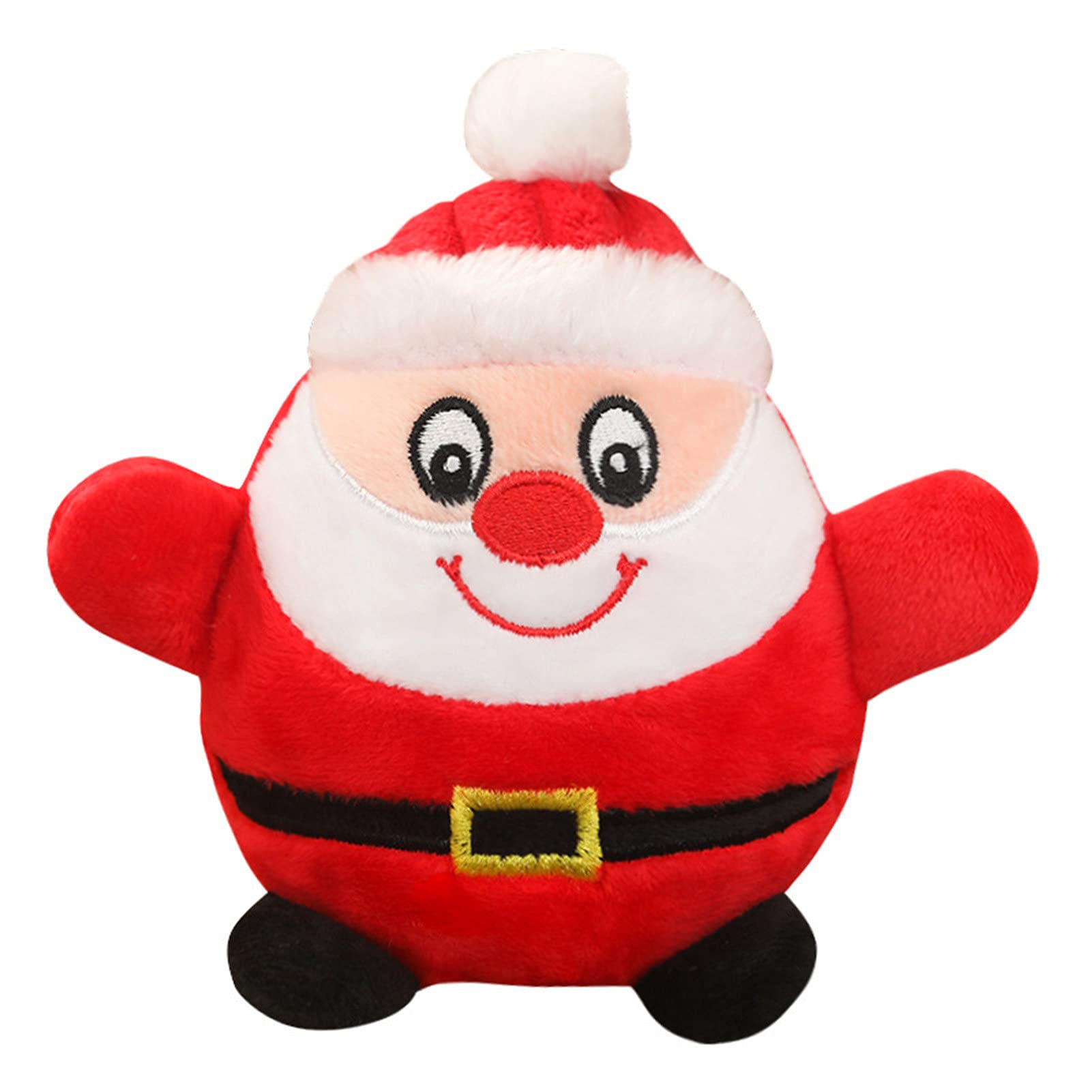 HEVIRGO Christmas Plush Dog Toy with Sound - Santa Claus & Gnome Hanging Rope Puppy Toy for Small Dogs | Perfect for Holiday Playtime, Training Rewards & Interactive Fun