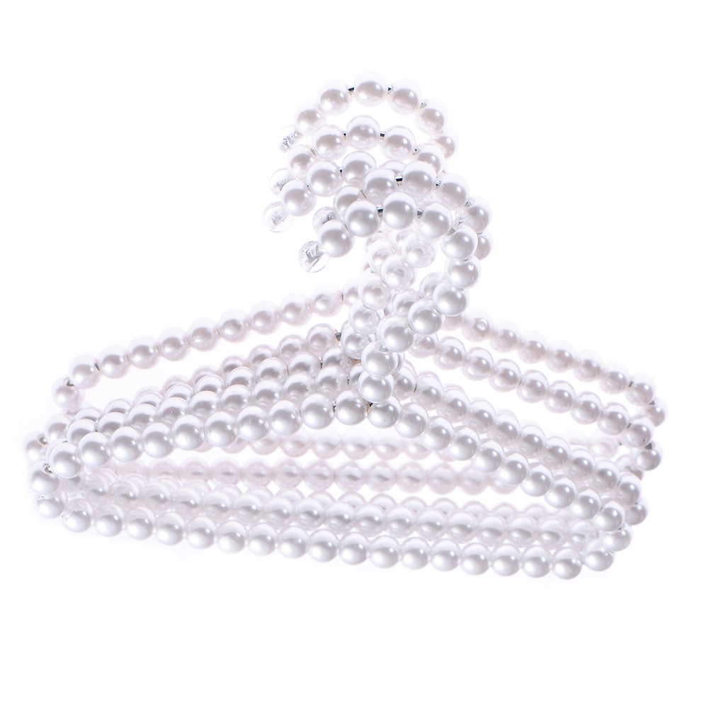 Fashion Pearl Bow Clothes Hangers for Kids & Pets - 5 Pack | Durable Non-Slip Hangers for Children's Wardrobe & Pet Clothing Organization