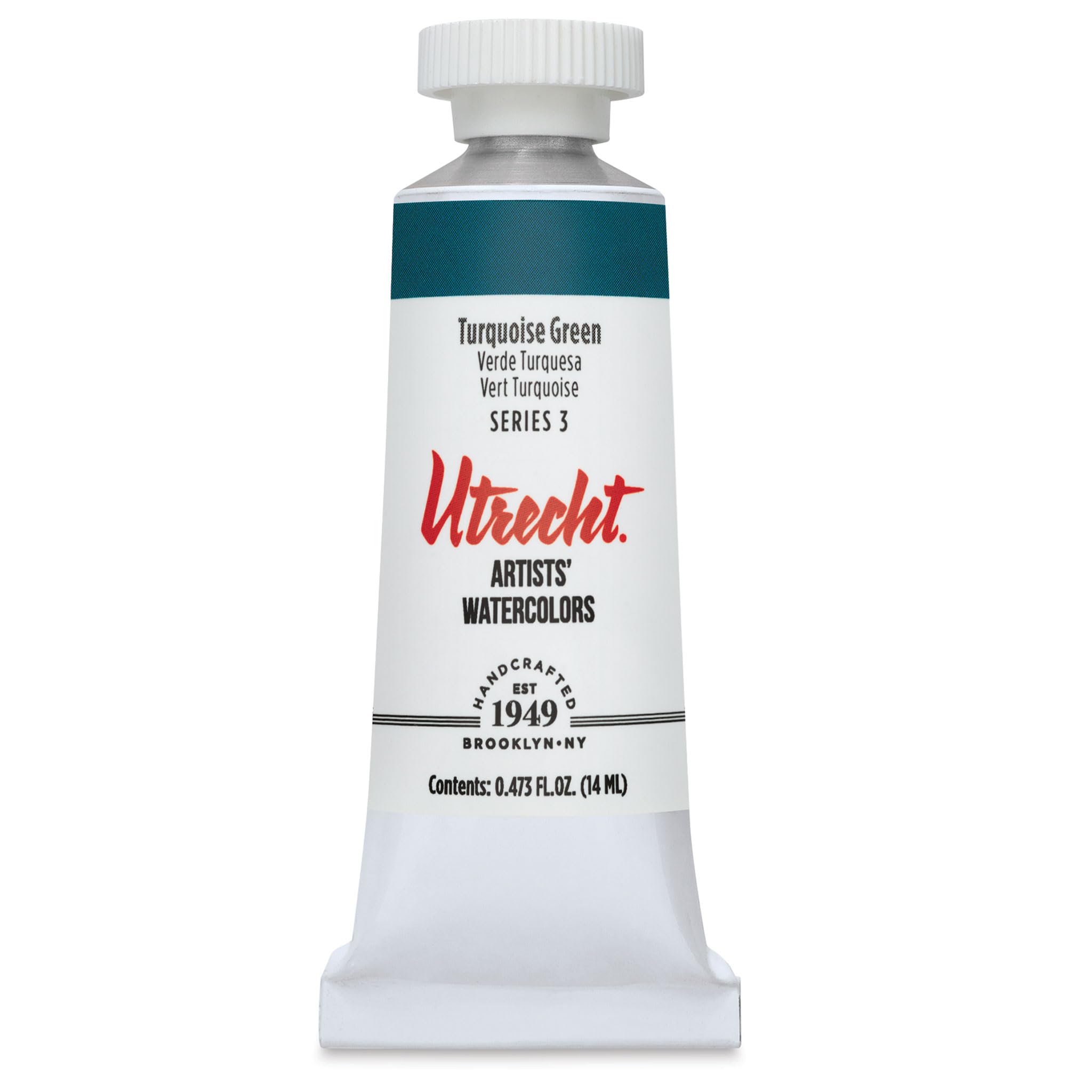 Utrecht Artists' Watercolor Paint - Turquoise Green (14ml Tube) | Professional Grade Watercolor for Painting, Sketching & Mixed Media Art