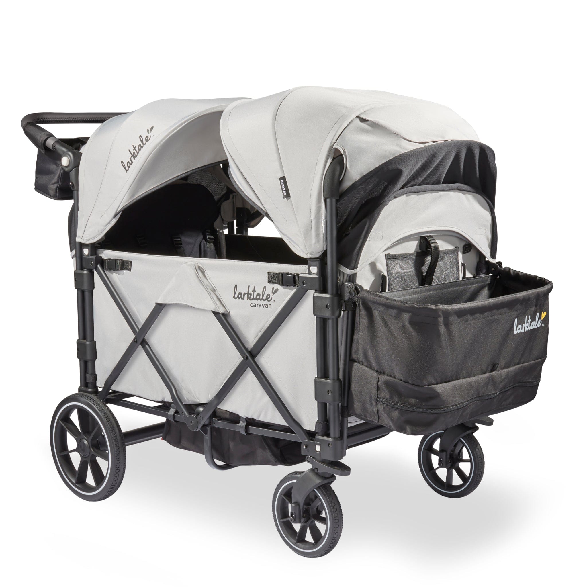Larktale 2024 Caravan Quad Stroller Wagon - 4-Seater All-Terrain Baby Stroller & Wagon for Outdoor Adventures, Beach, Park, and Shopping