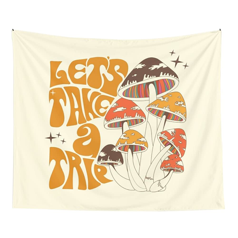 Mushroom Tapestry Wall Hanging - 37.4x28.7 Inch Bohemian Decor for Bedroom, Dorm, Living Room | Nature Inspired Aesthetic Wall Art for Hippie & Boho Home Decor