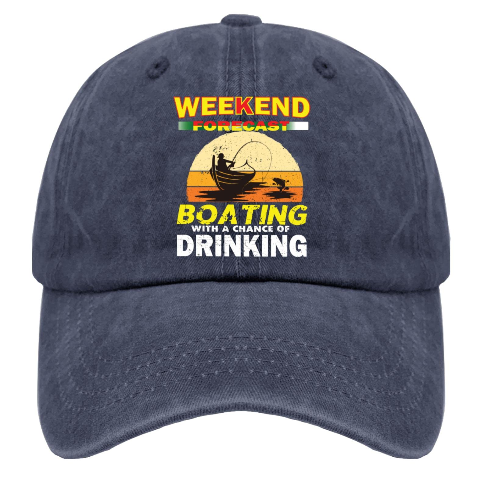 Men's Cowboy Baseball Cap - Vintage Washed Cotton Snapback Hat for Outdoor Activities, Weekend Forecast, Boating & Drinking | Perfect for Hiking, Camping & Casual Wear