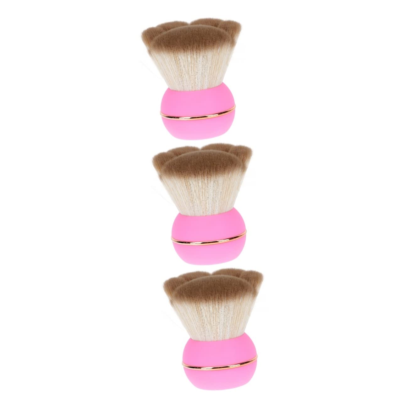 Beavorty 3 Pcs Cat Claw Makeup Brush Set - Loose Powder Brush, Foundation Brush, Tapered Blending Brush for Liquid & Cream Makeup - Perfect for Travel & Everyday Makeup Application