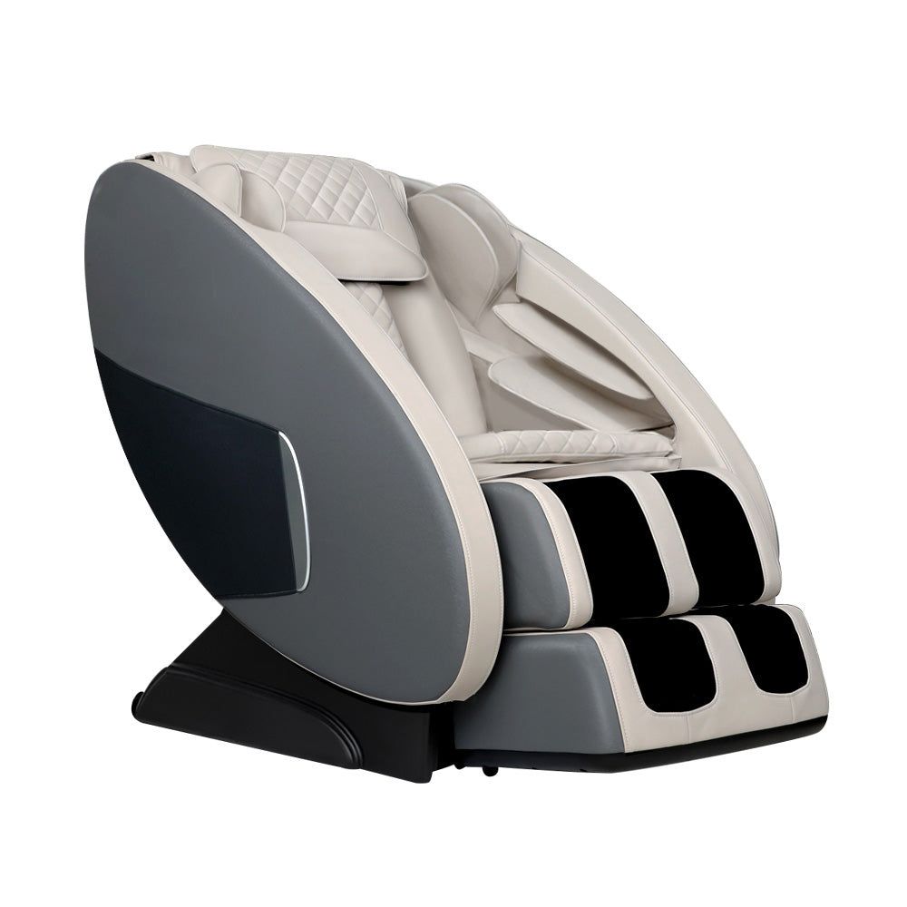 Livemor Electric Massage Chair with Recliner - Full Body Shiatsu Massager for Home & Office, Grey - Perfect for Relaxation, Pain Relief & Stress Relief