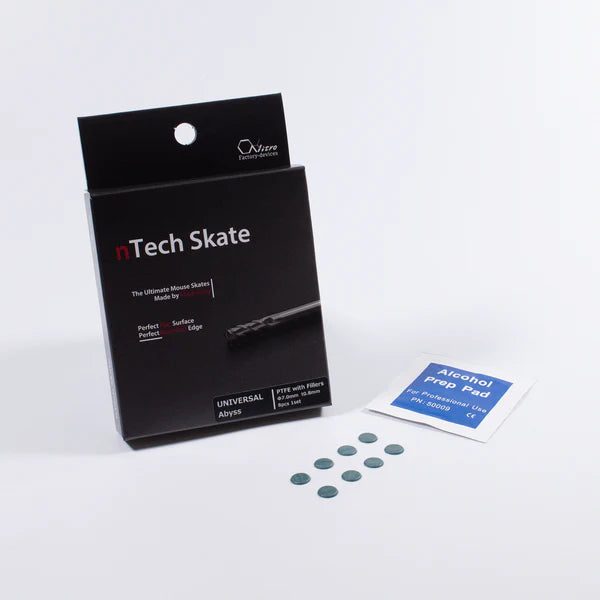Nitro Factory Devices nTech Mouse Skates - Universal Dots Abyss | Ultra Smooth PTFE Mouse Feet for Gaming & Office Use | Compatible with Most Mouse Models | Perfect for FPS, MOBA & Productivity Work