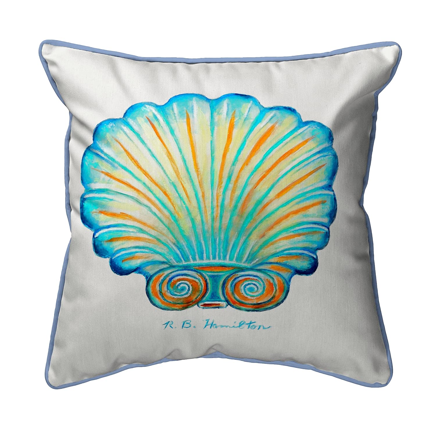 Betsy Drake ZP113 Decorative Throw Pillow 22x22 Inches - Soft Multi-Color Cushion for Sofa, Bed, Living Room & Home Decor