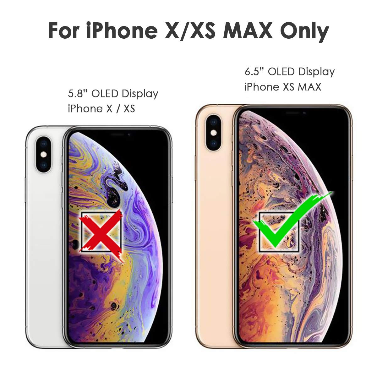 Premium Flip Wallet Phone Case for iPhone Xs Max - Twilight Beach Sea Palm Design (A24194) | Slim Protective Cover with Card Slots for Everyday Use & Travel