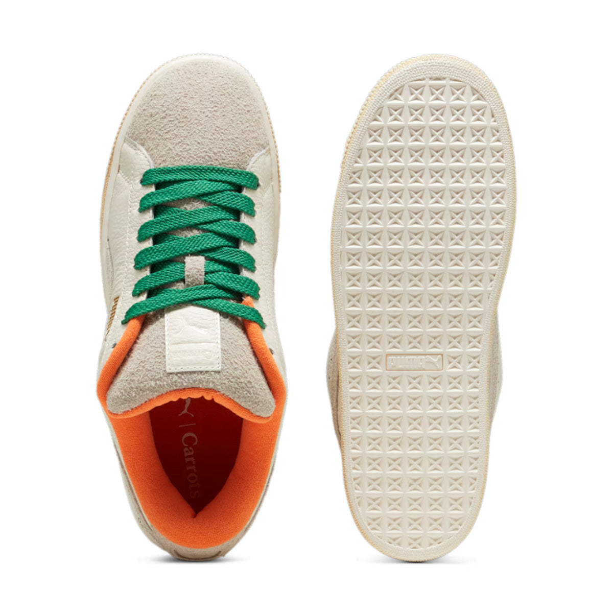 Carrots Suede XL Sneakers in Warm White & Rickie Orange | Stylish & Comfortable Men's Shoes for Casual Wear, Street Fashion & Everyday Outfits