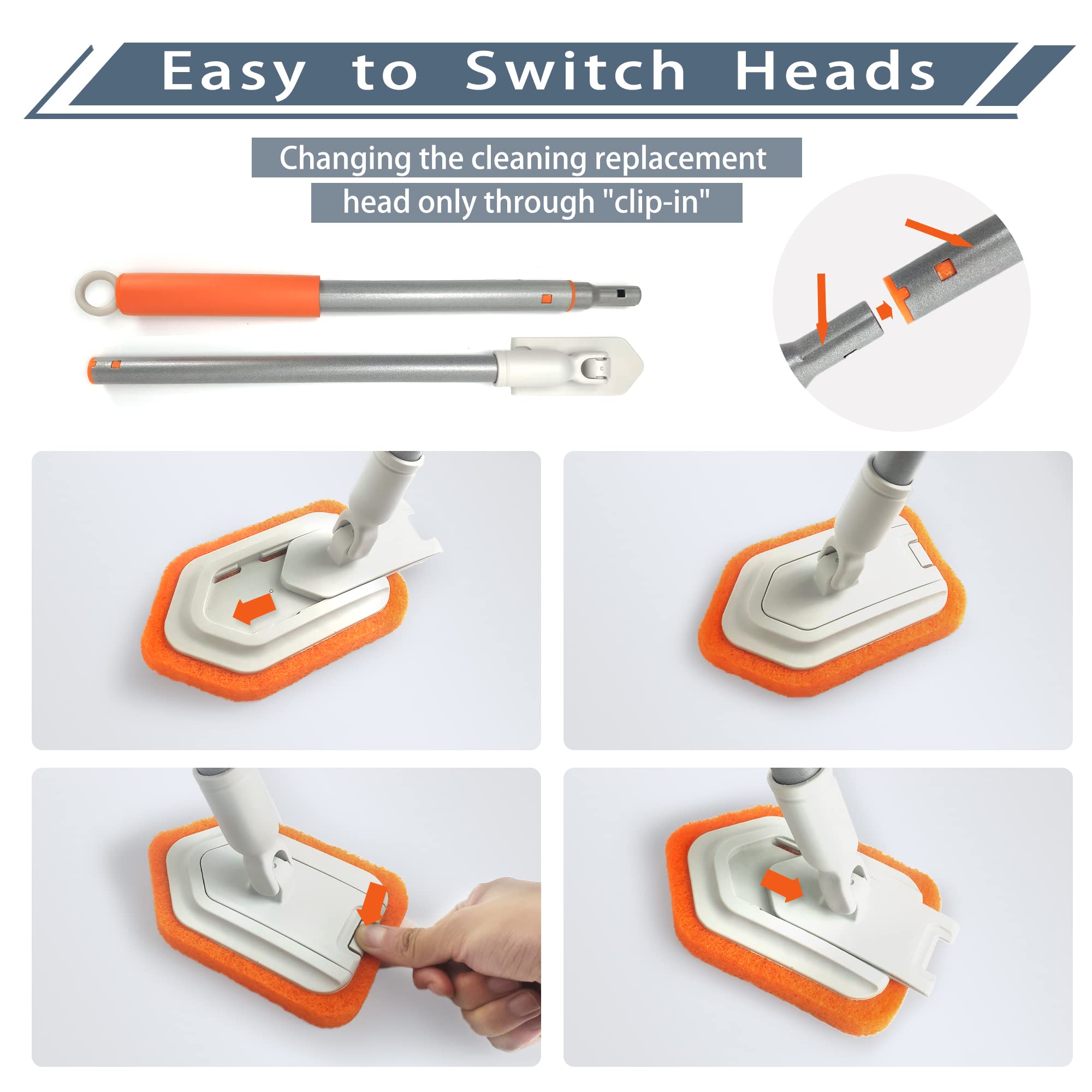 JEHONN Shower Scrubber & Broom Dustpan Set - 3-Piece Bathroom Cleaning Kit for Home, Kitchen, and Bath - Non-Slip Bristles & Durable Plastic - Perfect for Tile Floors, Showers, and Hard Surfaces