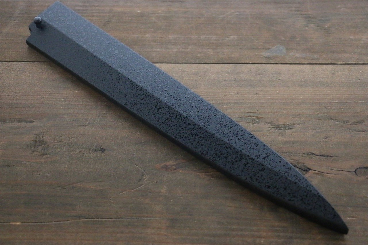 Premium Kuroshime Magnolia Sheath for 270mm Yanagiba Sushi Knife with Plywood Pin - Perfect for Japanese Chef Knife Storage & Protection in Professional Kitchens & Home Use