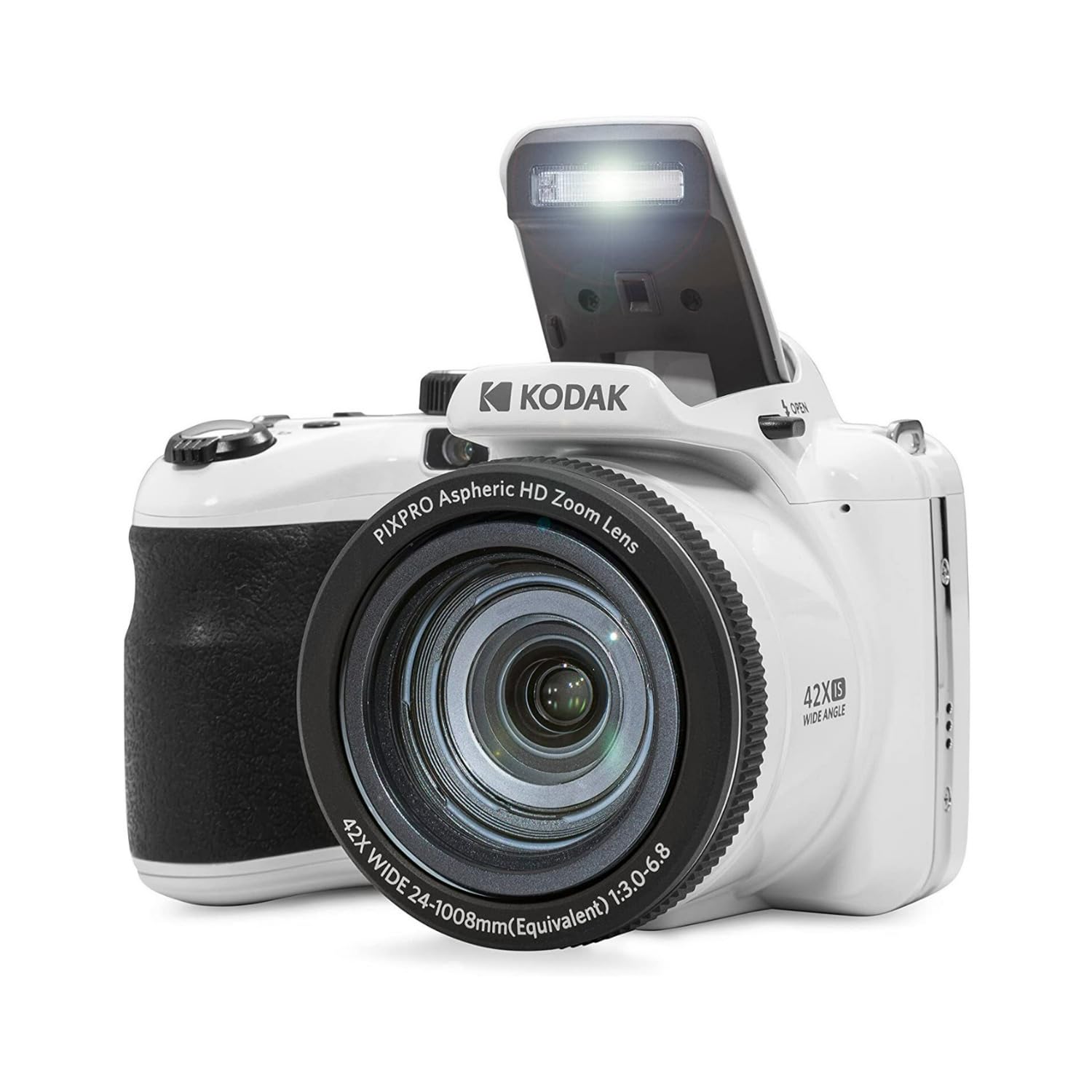 Kodak PIXPRO Astro Zoom AZ425 20MP Digital Camera (White) with 32GB SD Card, Rechargeable Battery, Charger & Case - Perfect for Travel Photography, Family Events & Outdoor Adventures