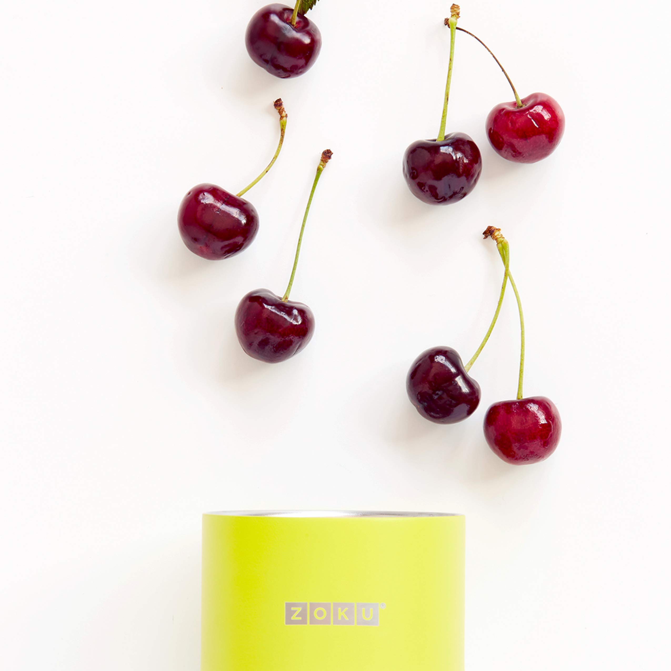 ZOKU Neat Stack 10oz Double-Walled Vacuum Insulated Stainless Steel Food Jar - BPA Free, Lime Green | Perfect for Lunch, Travel & Outdoor Activities