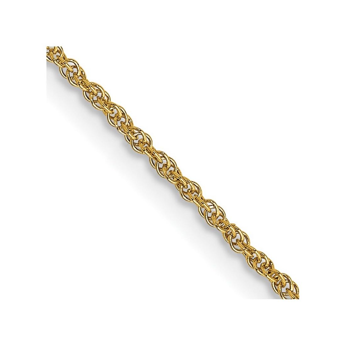 14K Gold Rope Chain Necklace for Women & Men - Adjustable Lengths 16