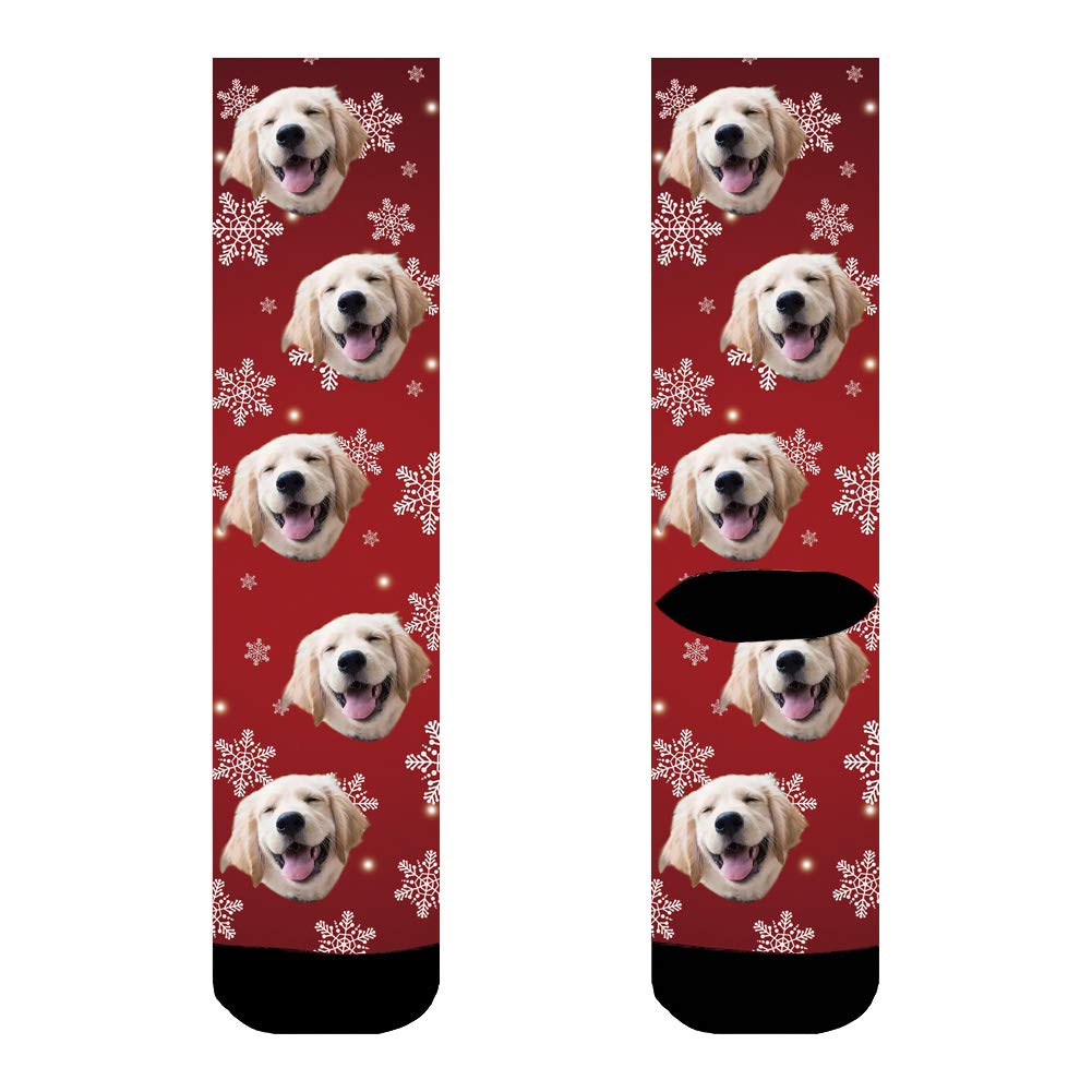 Custom Photo Socks with Your Face - Personalized Dog Socks for Men & Women | Unique Gift for Pet Lovers, Couples & Family