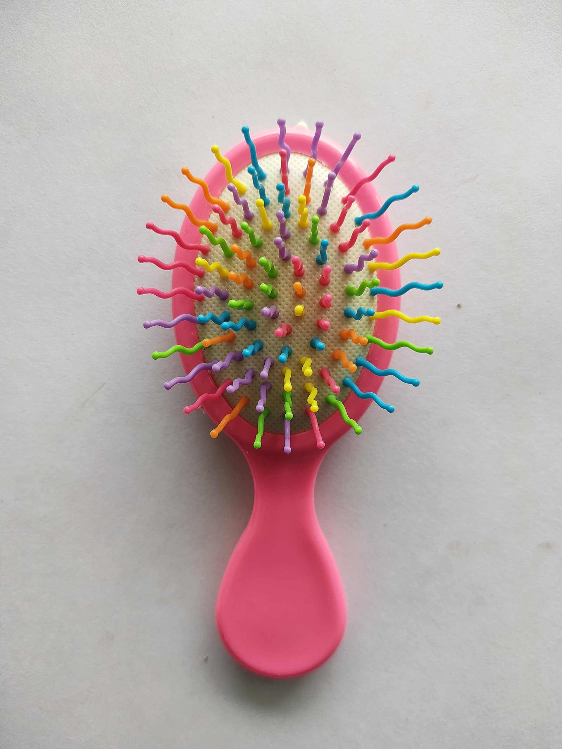 Colorful Candy Baby Hair Comb Brush - Soft Bristles for Kids & Toddlers, Pink - Perfect for Gentle Hair Styling, Detangling & Daily Grooming
