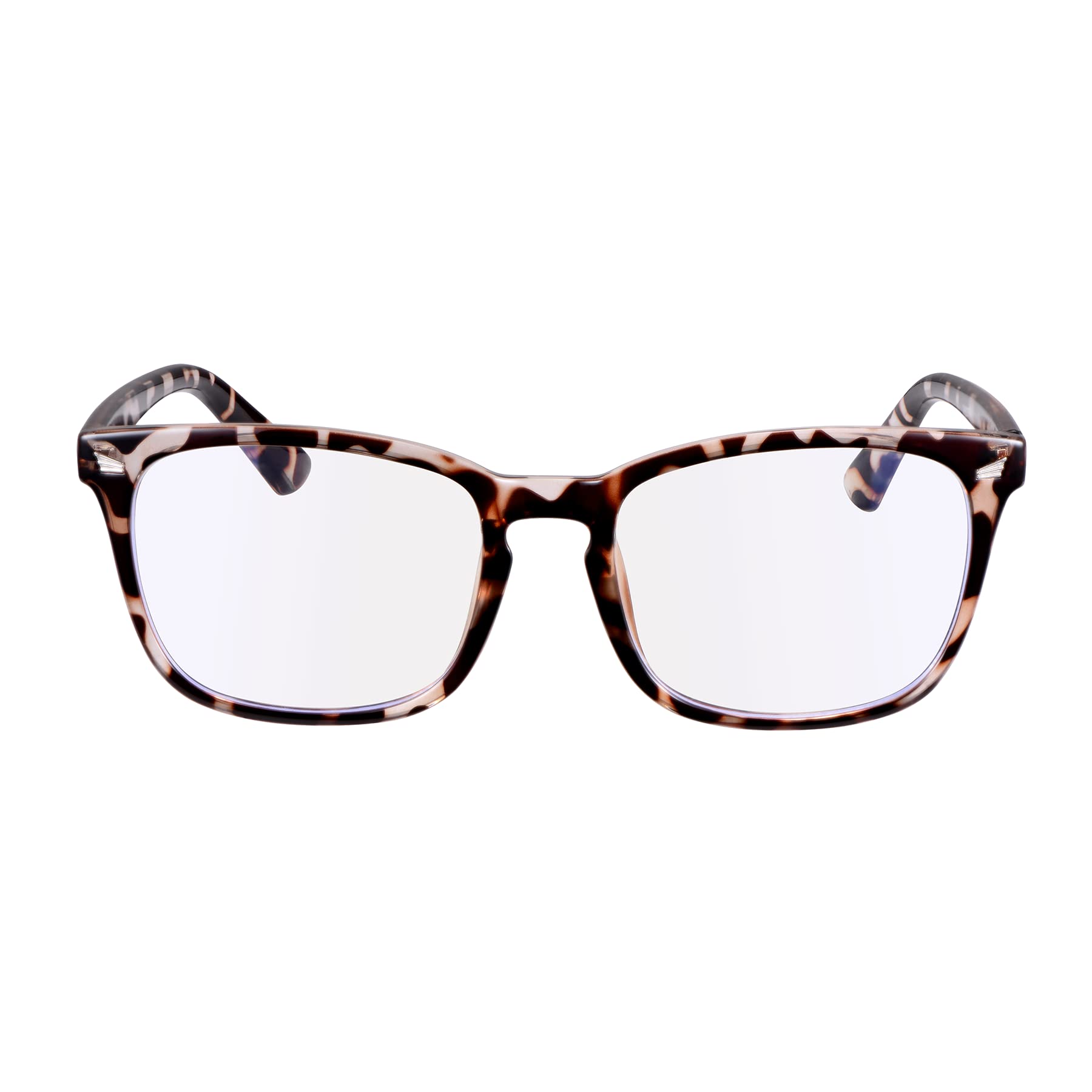 Blue Light Blocking Glasses for Women & Men - Clear Fashion Eyewear with Square Frame | Reduce Eye Strain for Work, Gaming & Screen Time