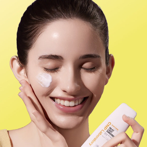 CNP Laboratory Milky Light Sunscreen SPF50 PA+++ Broad Spectrum UVA/UVB Protection 50ml - Daily Face Sunscreen for Sensitive Skin, Perfect for Outdoor Activities & Beach Days
