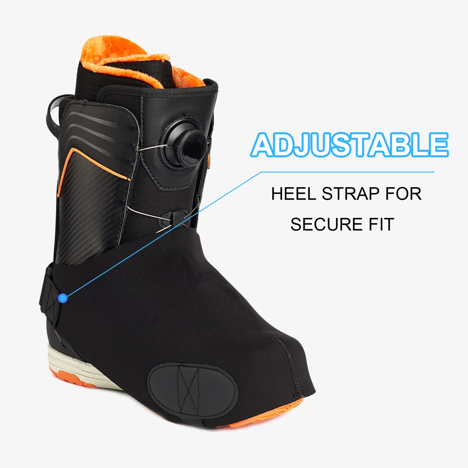 QEES Insulated Ski Boot Covers - Waterproof Hunting & Snow Boot Warmers for Men & Women - Perfect for Winter Sports, Outdoor Activities & Gifts