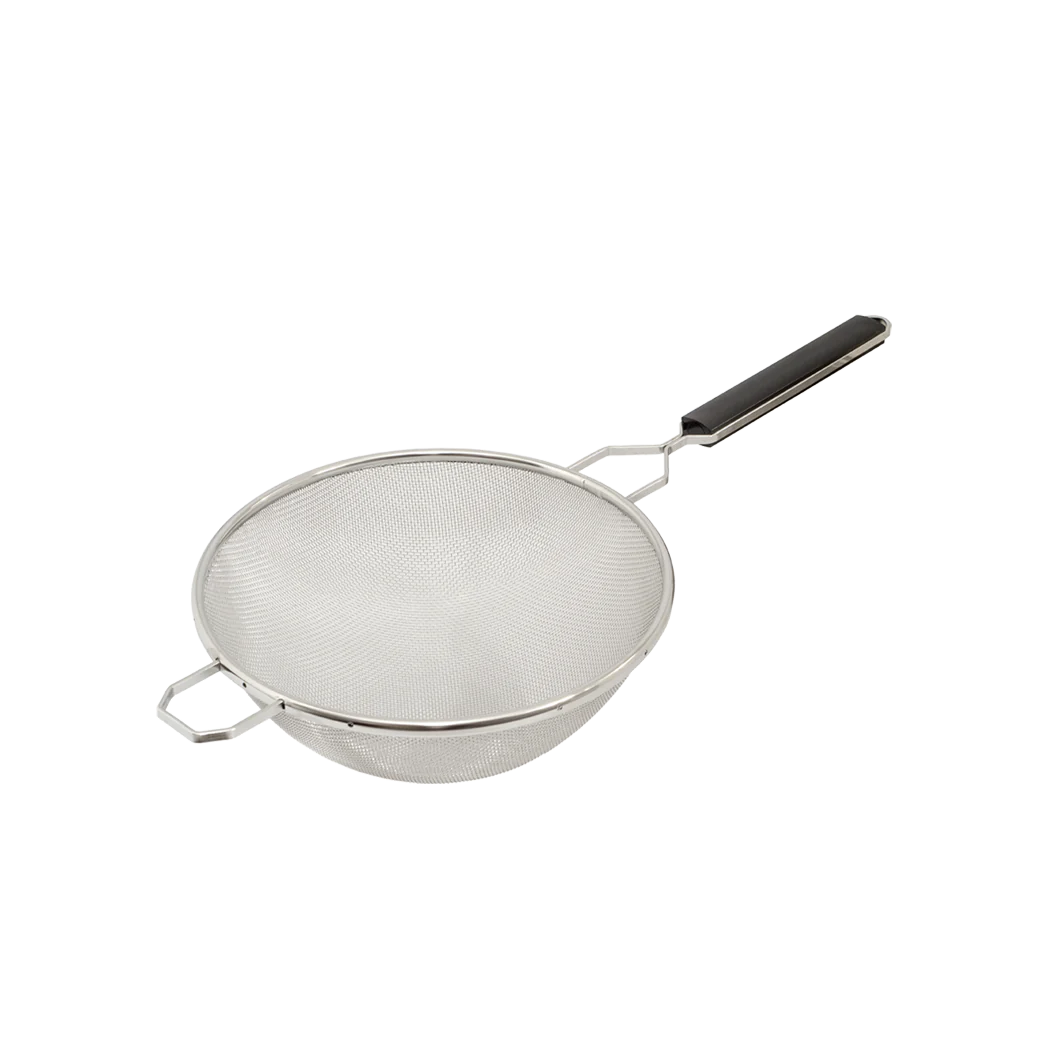 Browne 7.25-Inch Medium Mesh Strainer - Fine Kitchen Sieve for Sifting Flour, Straining Pasta & Washing Vegetables - Perfect for Baking, Cooking & Food Prep