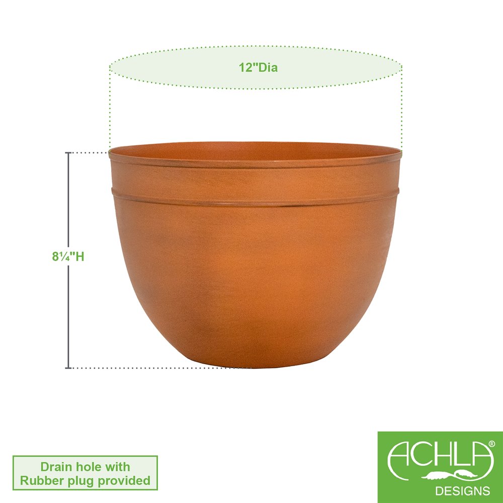 SOLARIA Lina Plant Pots - Modern Indoor Outdoor Flower Pots with Drainage, Ceramic Planter for Succulents, Herbs, Small Plants - Perfect for Home Decor, Garden, Balcony & Office Spaces