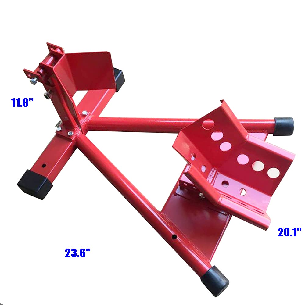 Amebee Motorcycle Wheel Chock Stand - Heavy Duty Front Wheel Holder for Sport Bikes (Fits 16