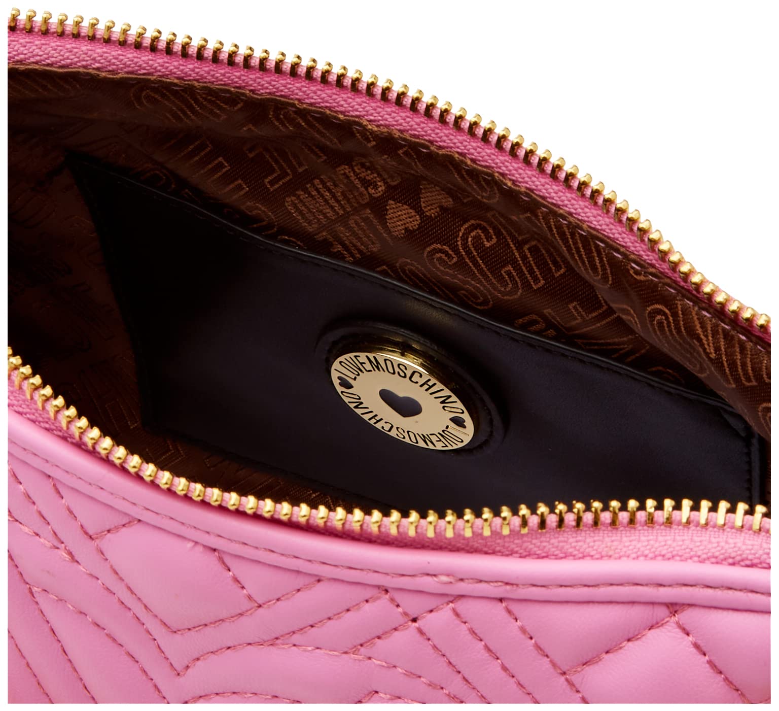 Love Moschino Women's JC4135PP0FLA0 Leather Shoulder Bag - Fashion Designer Handbag for Women, Perfect for Work, Travel & Evening Out