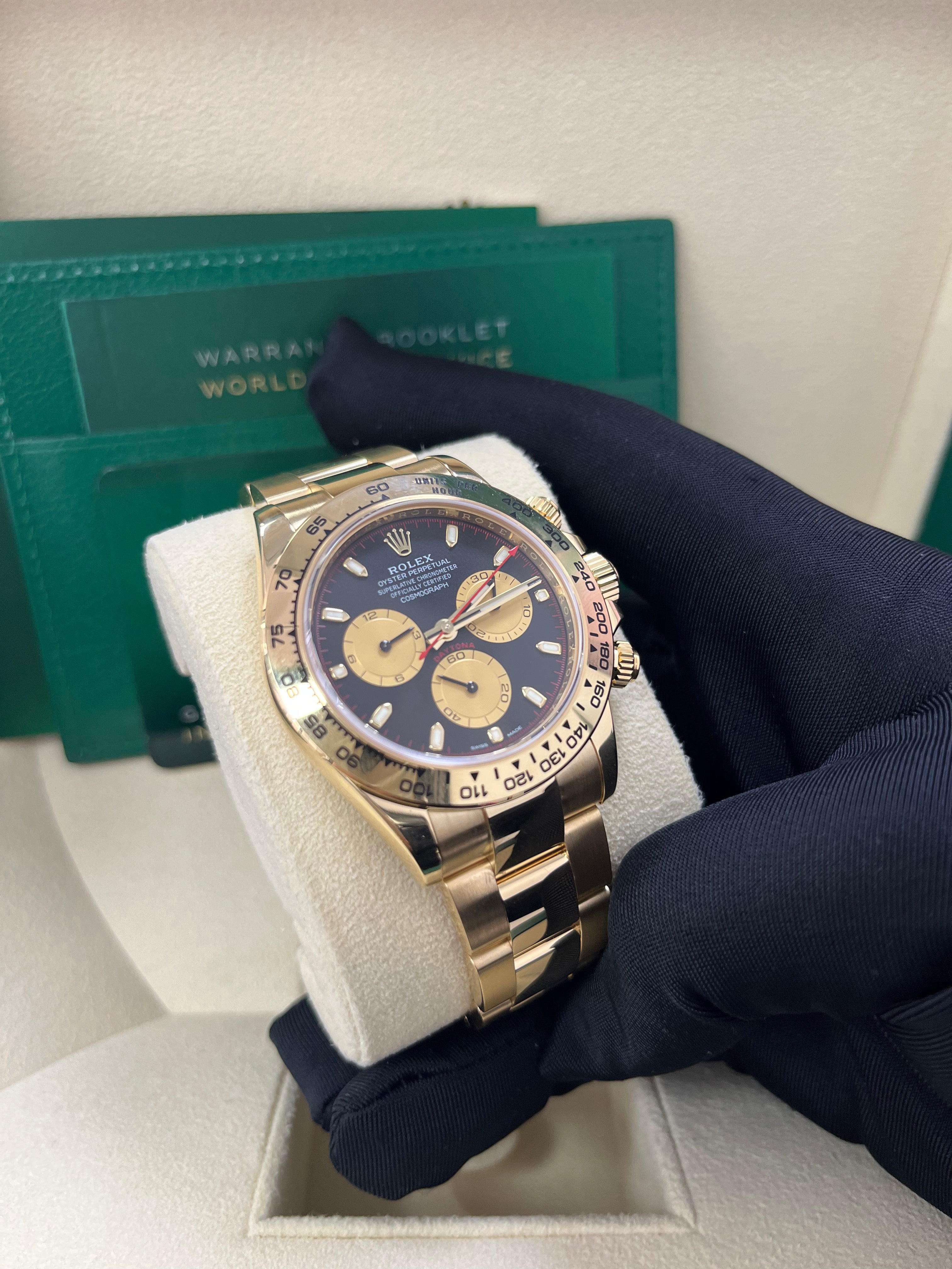 Rolex Daytona Paul Newman 116508 - 18K Yellow Gold Men's Watch with Black Dial & Yellow Subdials | Luxury Chronograph for Collectors, Special Occasions & Investment