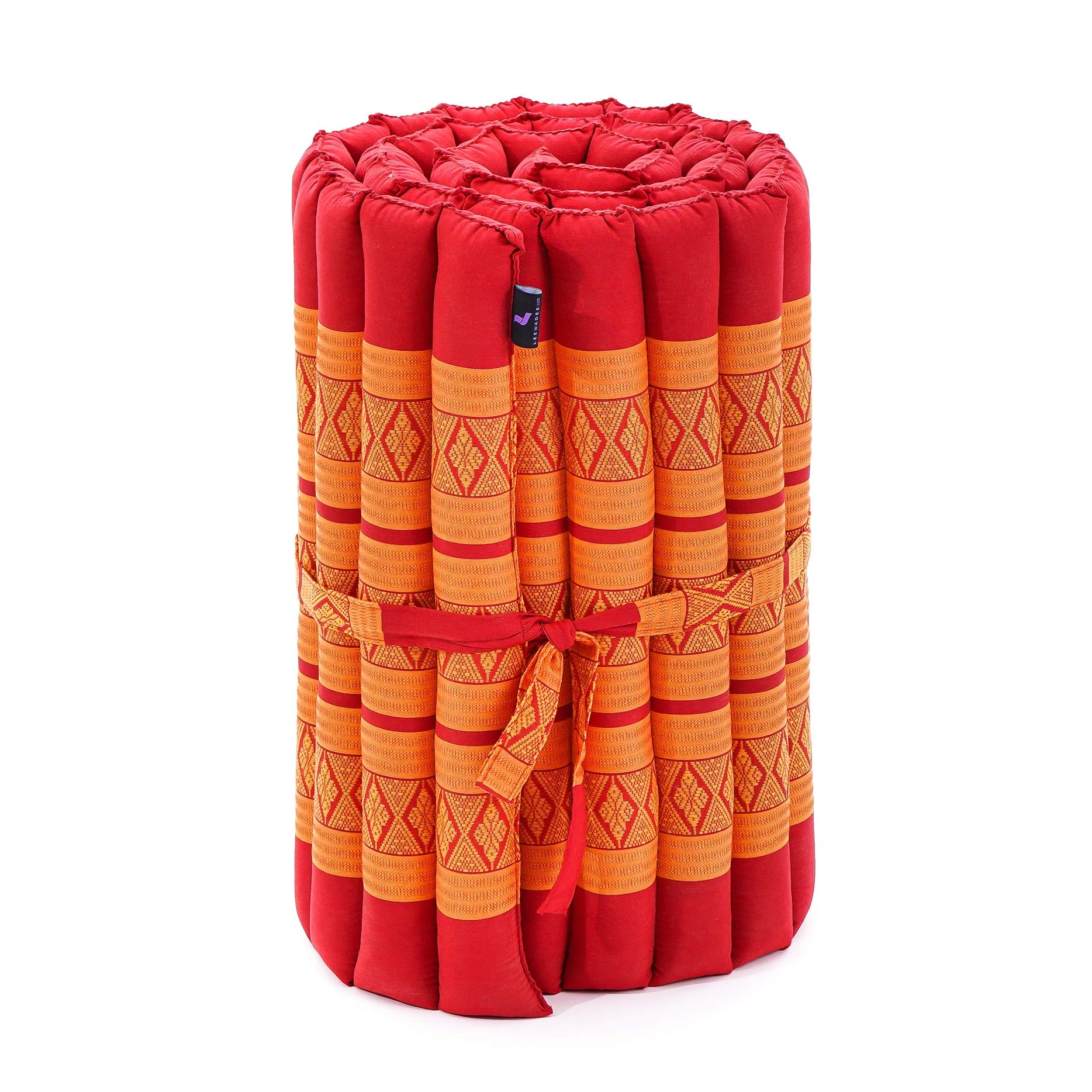 Leewadee Foldable Floor Mattress - Japanese Roll Up Futon & Trifold Tatami Mat - Guest Floor Bed & Camping Mattress - Thai Massage Mat with Kapok Filling (75