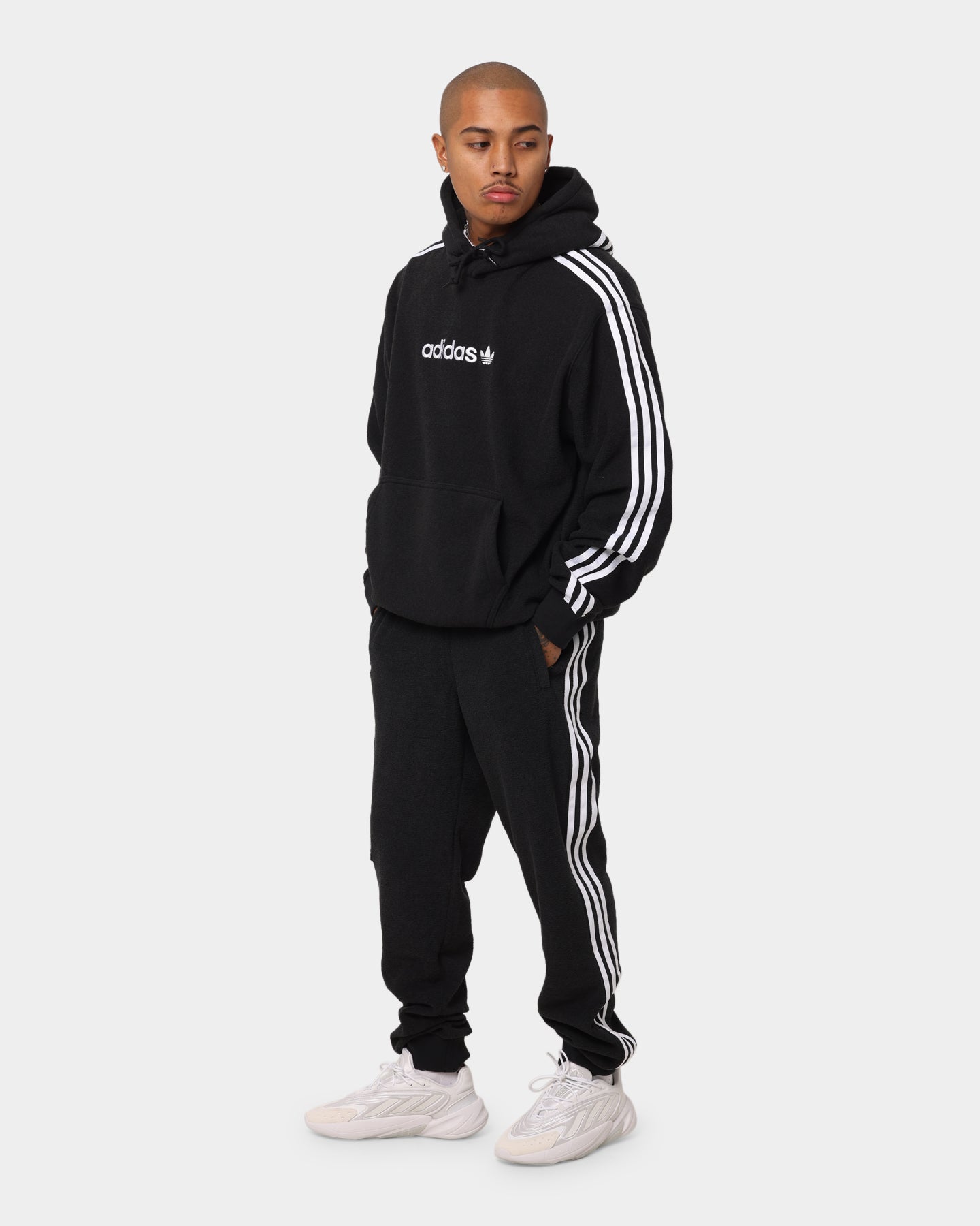 Adidas Comfort 3 Stripe Track Pants for Men & Women - Black/White Athletic Joggers for Running, Gym & Casual Wear